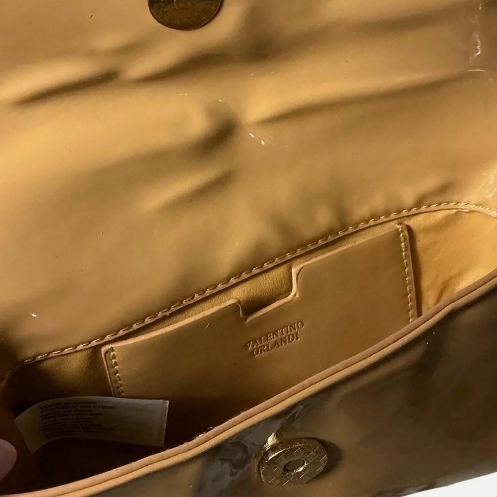 NEW Authentic Valentino Orlandi Taupe Crossbody Purse - Picture 8 of 10